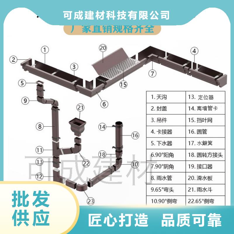 天沟彩铝雨水管直销厂家