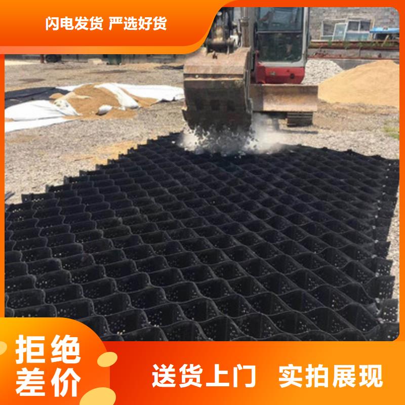 土工格室钢塑土工格栅产品实拍
