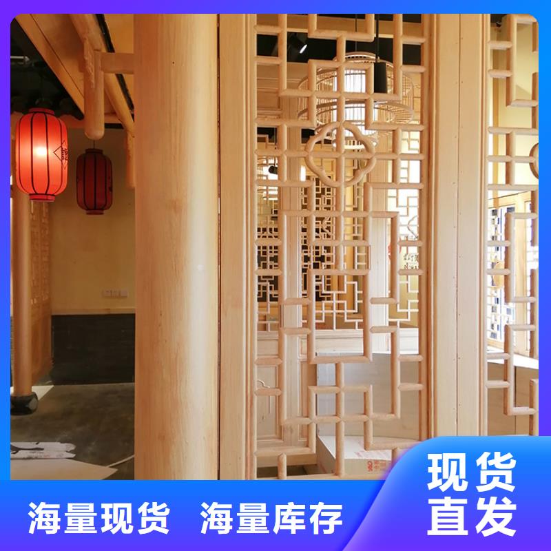 生态复古木纹漆施工厂家#方钢圆管#长廊护栏#园林建筑