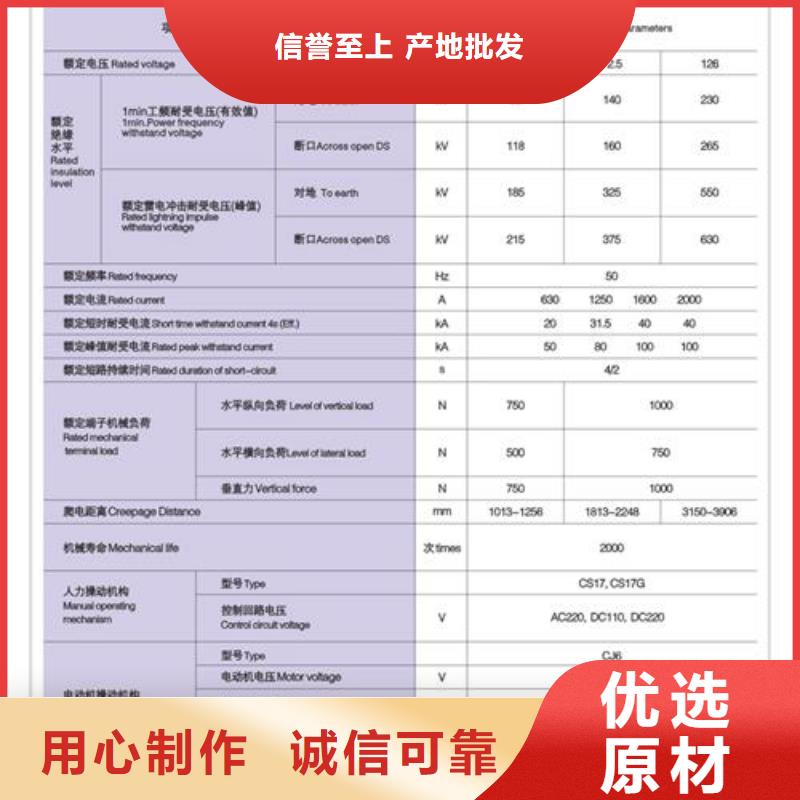隔离开关绝缘子N年生产经验